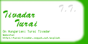 tivadar turai business card